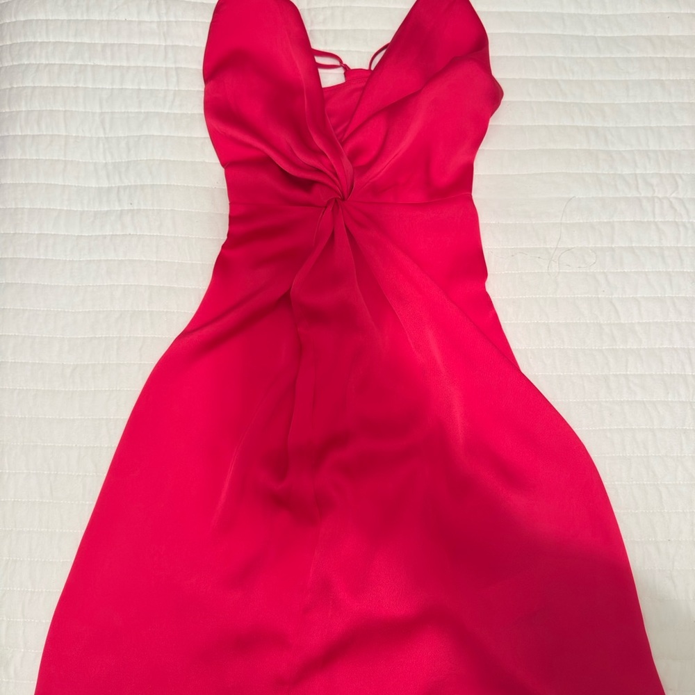 Hot Pink Express Satin Dress
